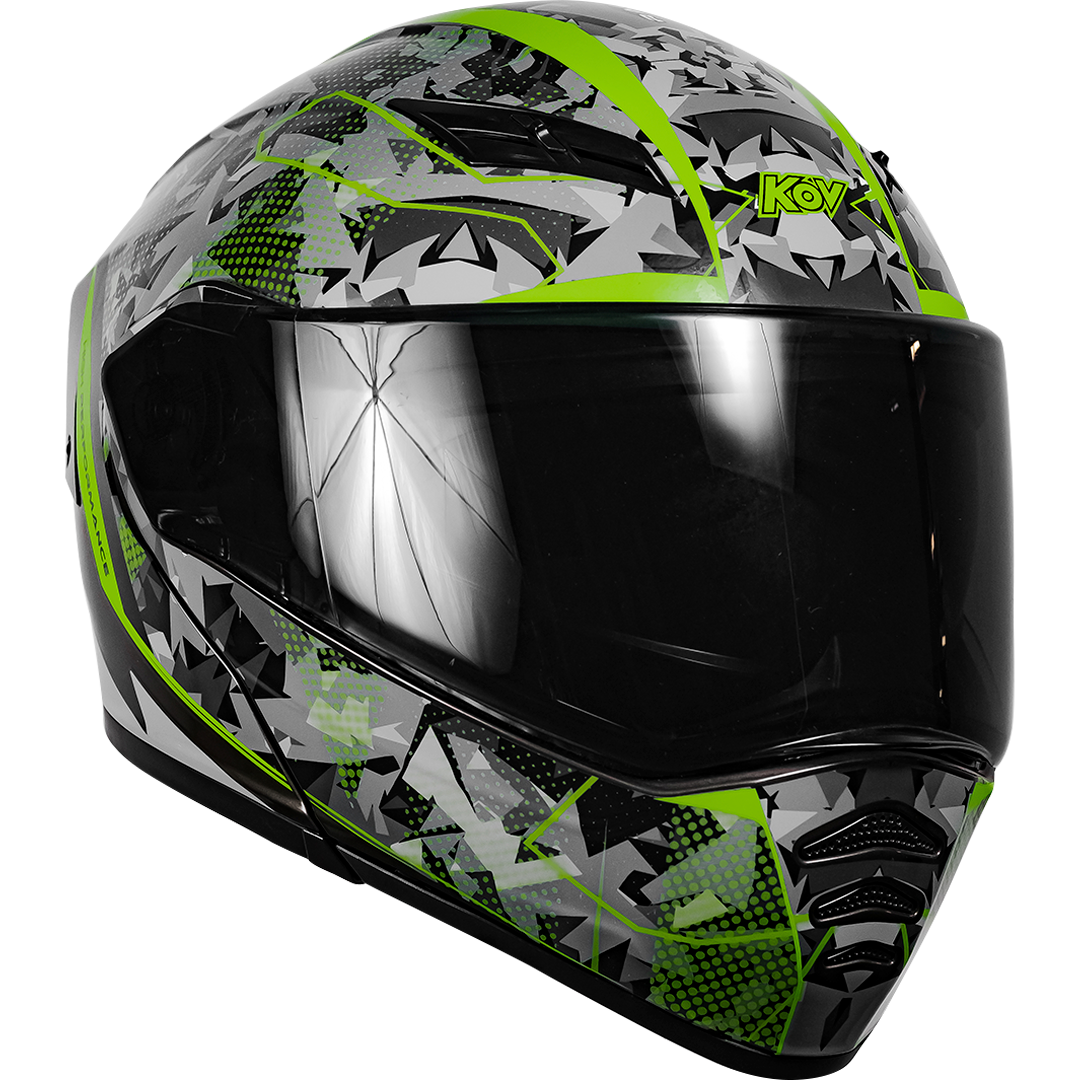 CASCO NÉBULA WRAP VERDE Cascos KOV + de motociclista