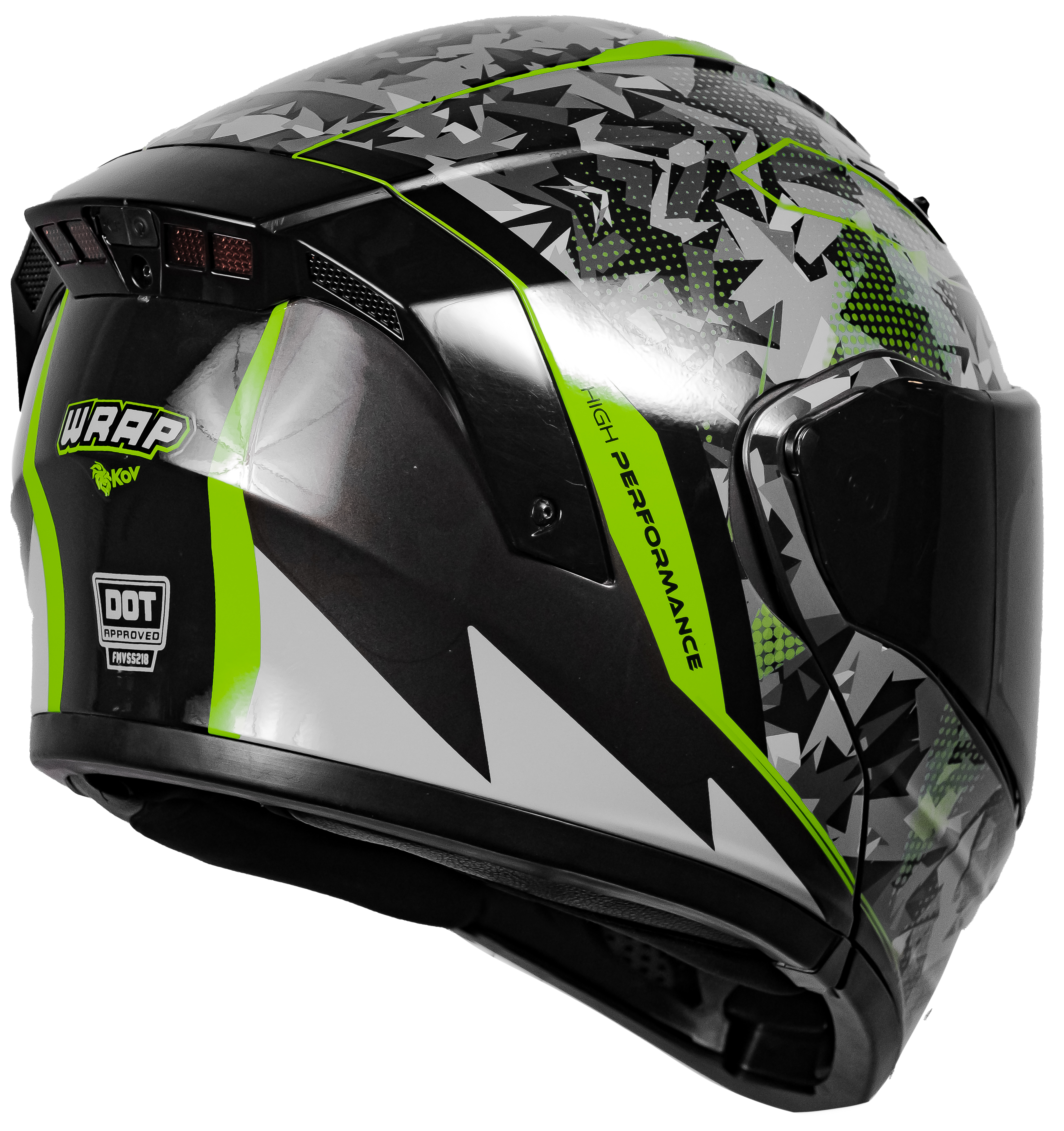 CASCO NÉBULA WRAP VERDE Cascos KOV + de motociclista