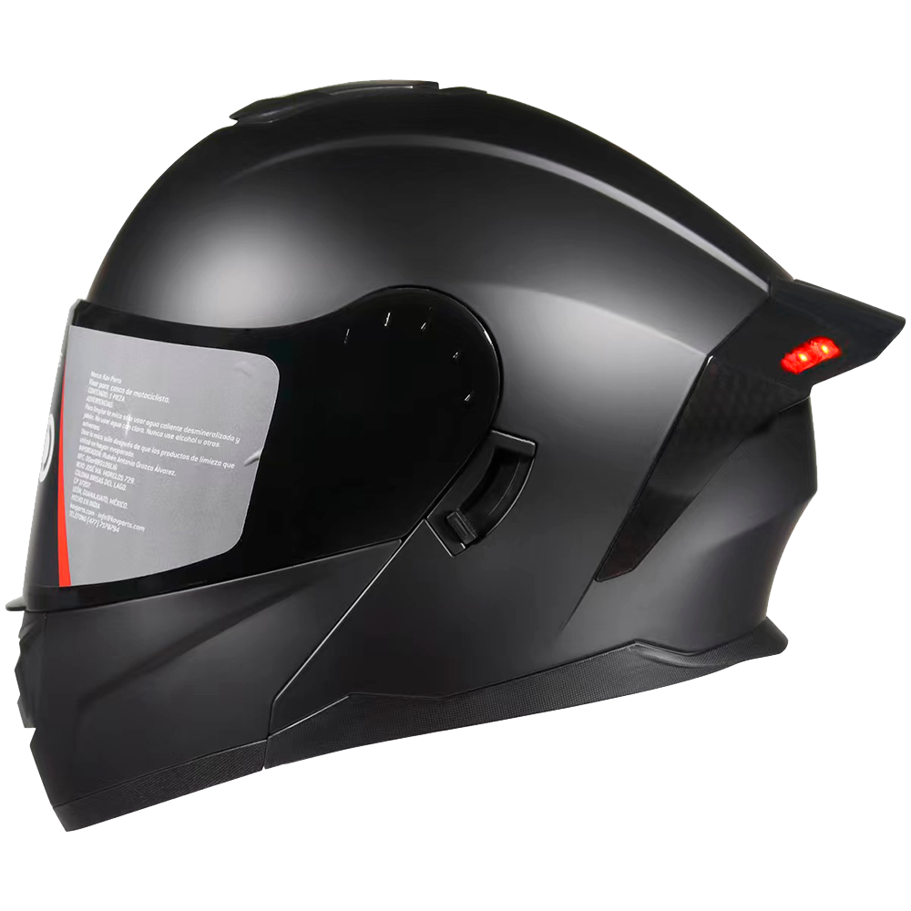 CASCO ZERO NEGRO MATE CON LUZ LED Cascos KOV + de motociclista