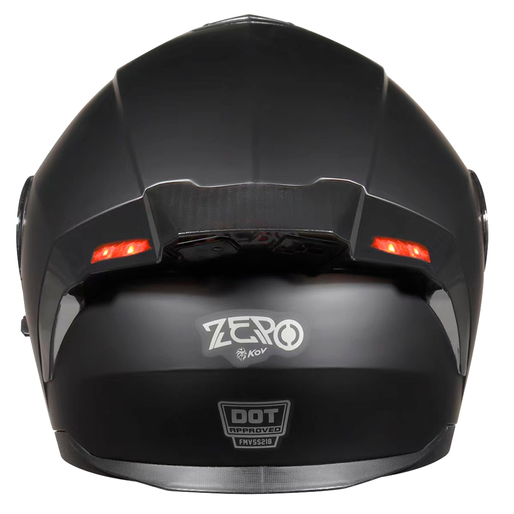 CASCO ZERO NEGRO MATE CON LUZ LED Cascos KOV + de motociclista