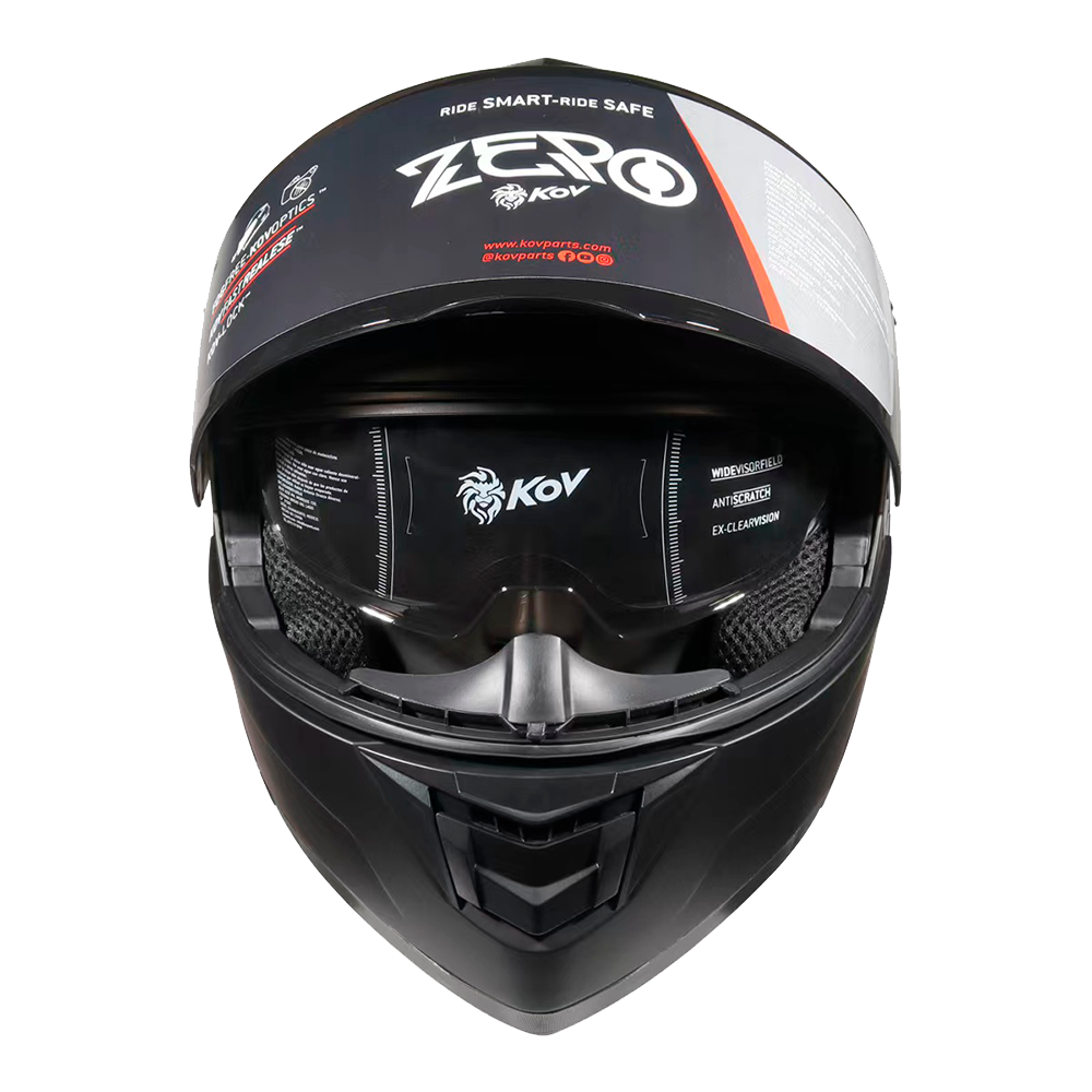 CASCO ZERO NEGRO MATE CON LUZ LED Cascos KOV + de motociclista
