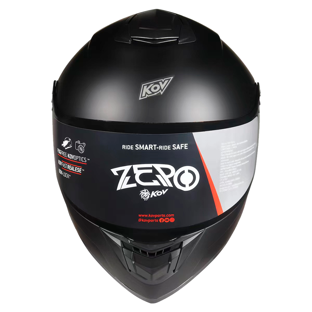 CASCO ZERO NEGRO MATE CON LUZ LED Cascos KOV + de motociclista