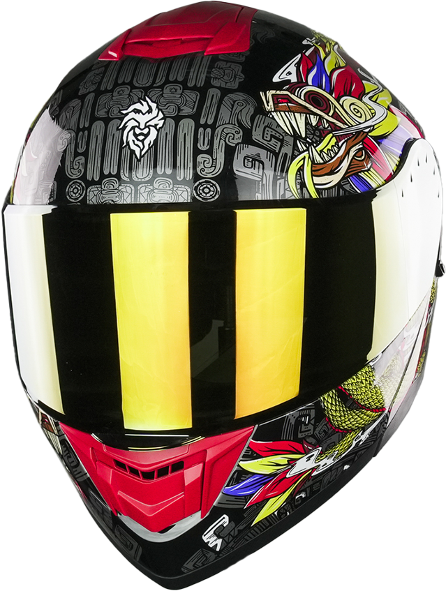 CASCO THUNDER QUETZALCOATL DORADO Cascos KOV + de motociclista