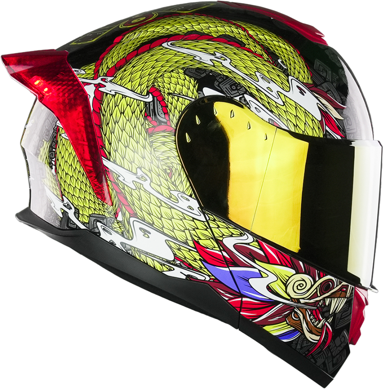 CASCO THUNDER QUETZALCOATL DORADO Cascos KOV + de motociclista