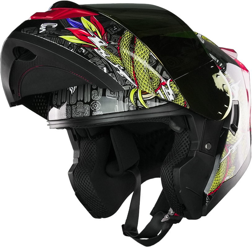 CASCO THUNDER QUETZALCOATL DORADO Cascos KOV + de motociclista