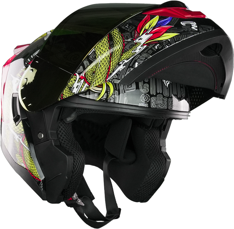 CASCO ZERO QUETZALCOATL DORADO Cascos KOV + de motociclista
