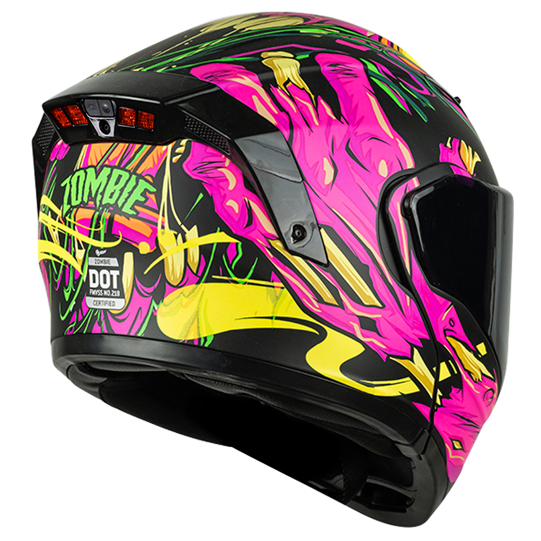CASCO ESTELAR ZOMBIE ROSA Cascos KOV + de motociclista