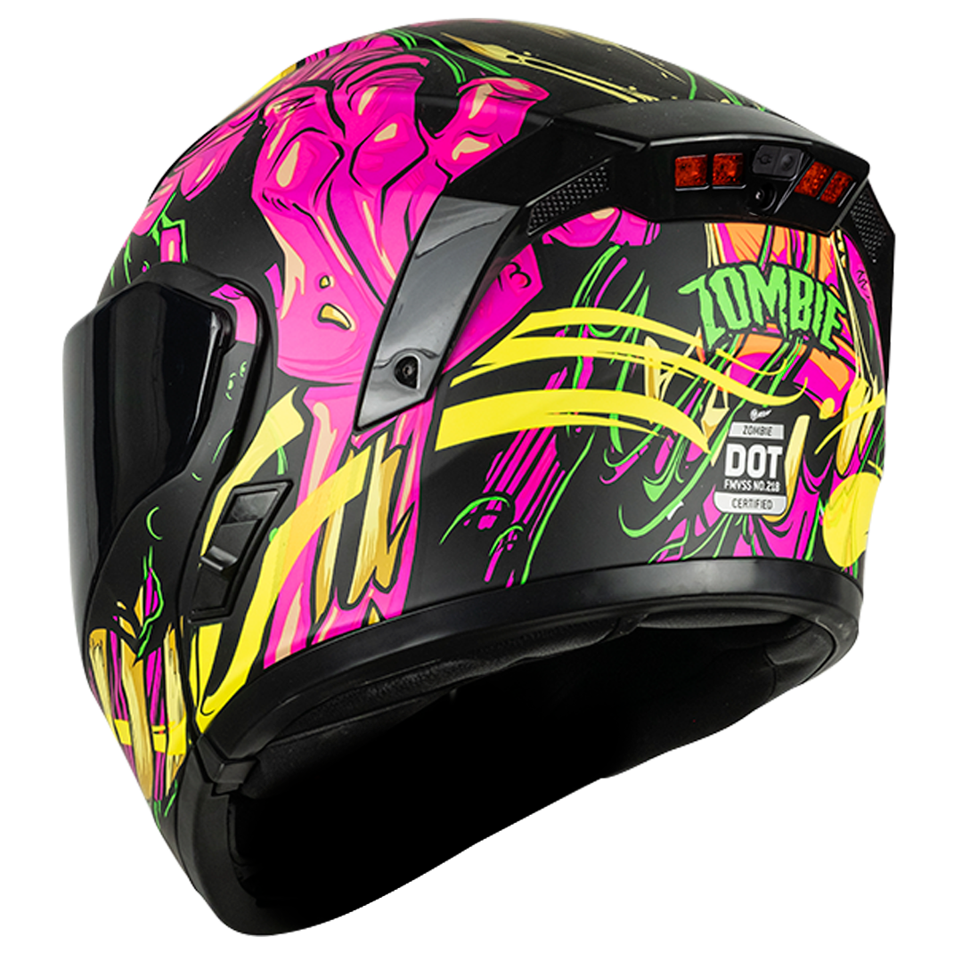 CASCO ESTELAR ZOMBIE ROSA Cascos KOV + de motociclista