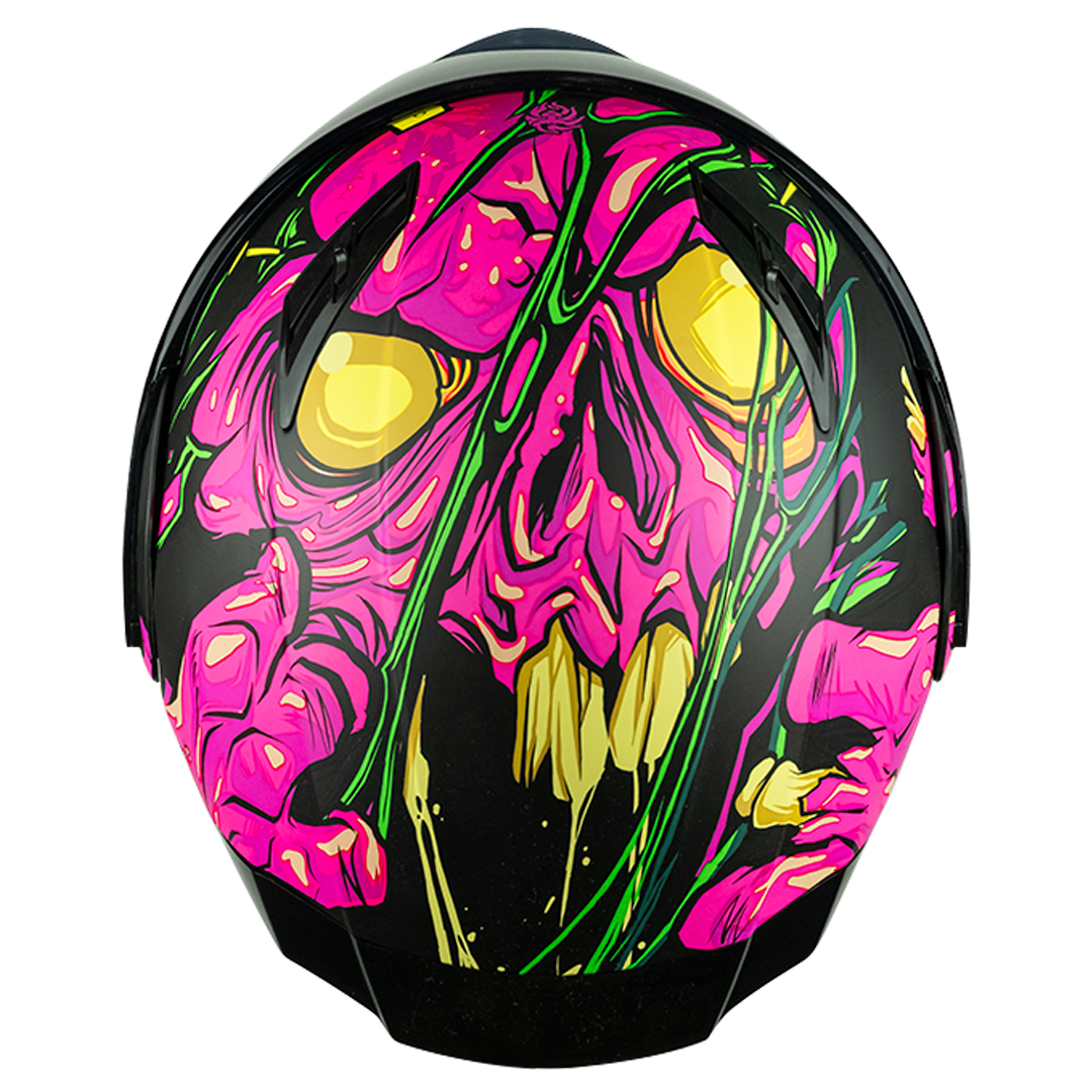 CASCO ESTELAR ZOMBIE ROSA Cascos KOV + de motociclista