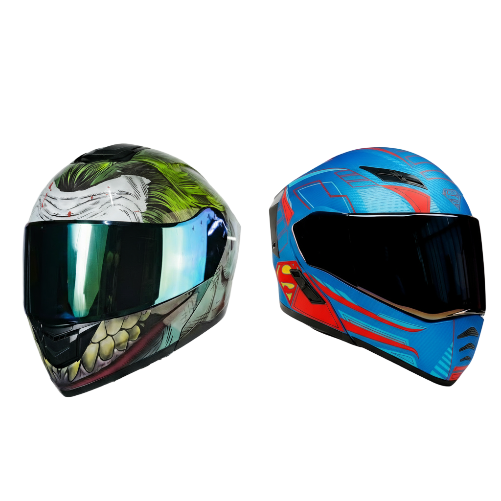 KIT DUO DOT: JOKER & SUPERMAN Kit KOV + de motociclista