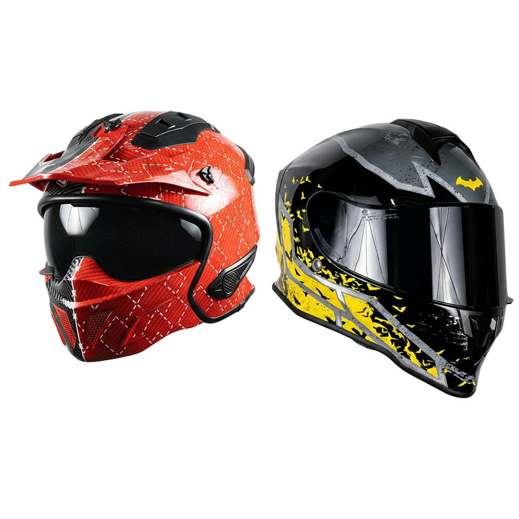 KIT DUO ECE: BATMAN AMARILLO & QUINN Kit KOV + de motociclista