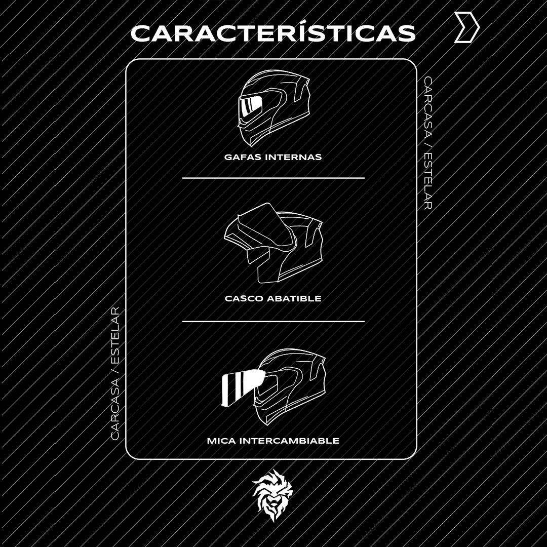 CASCO ESTELAR TROLL NEGRO (Fluorescente + luz led) Cascos KOV + de motociclista