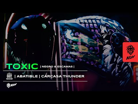 CASCO THUNDER TOXIC ESCAMAS (Fluorescente) Cascos KOV + de motociclista