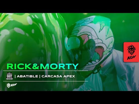 CASCO APEX RICK Y MORTY FLUORESCENTE Cascos KOV + de motociclista