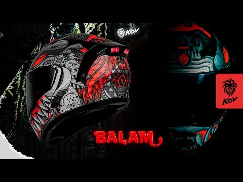 CASCO ESTELAR BALAM ROJO CON LUZ LED Cascos KOV + de motociclista