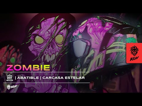 CASCO ESTELAR ZOMBIE ROSA Cascos KOV + de motociclista