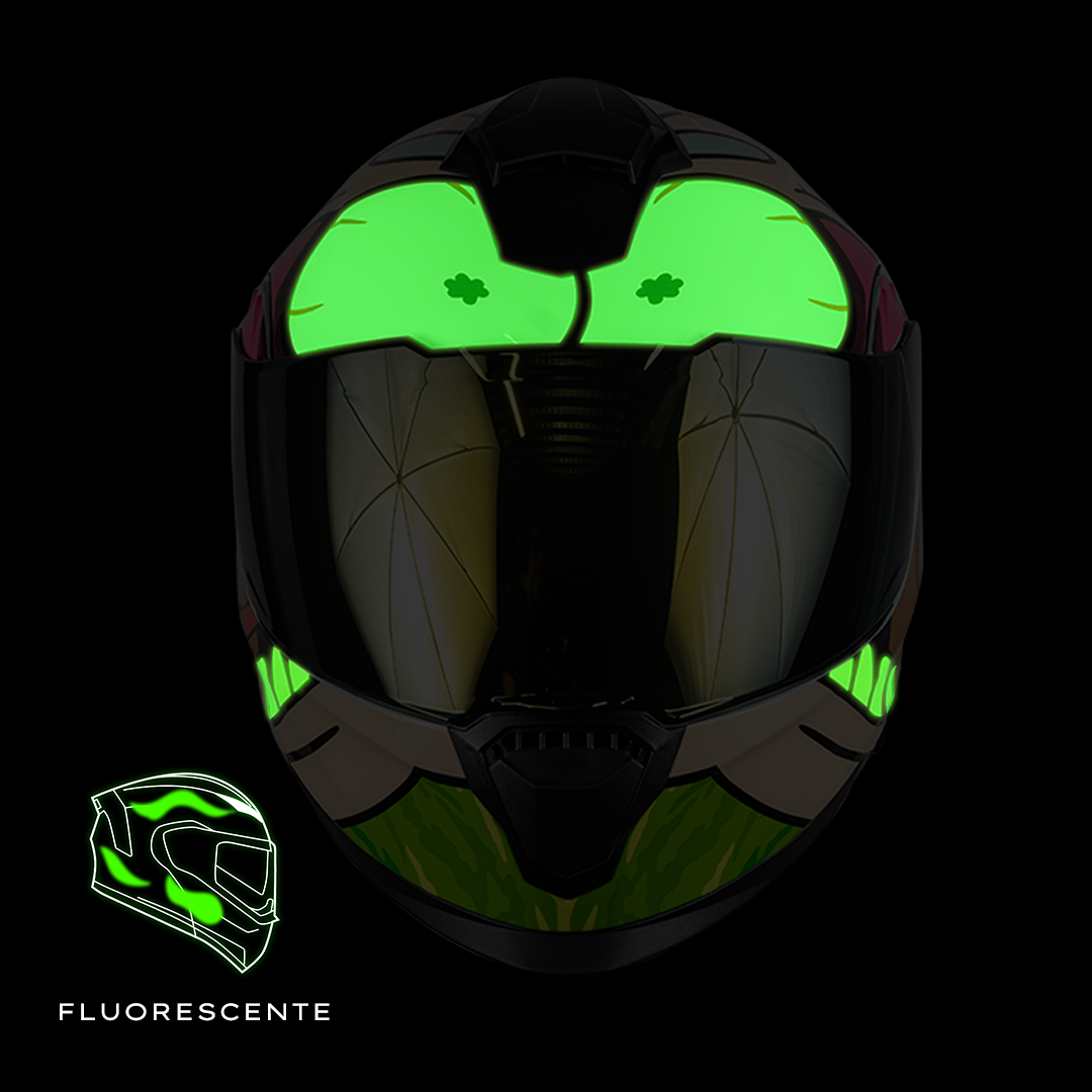 CASCO APEX RICK Y MORTY FLUORESCENTE Cascos KOV + de motociclista