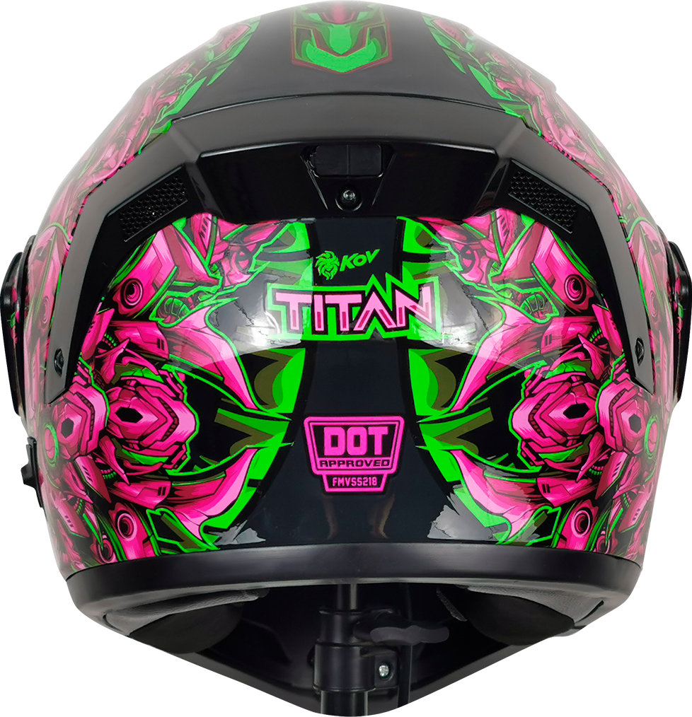 NÉBULA TITÁN ROSA Cascos KOV + de motociclista