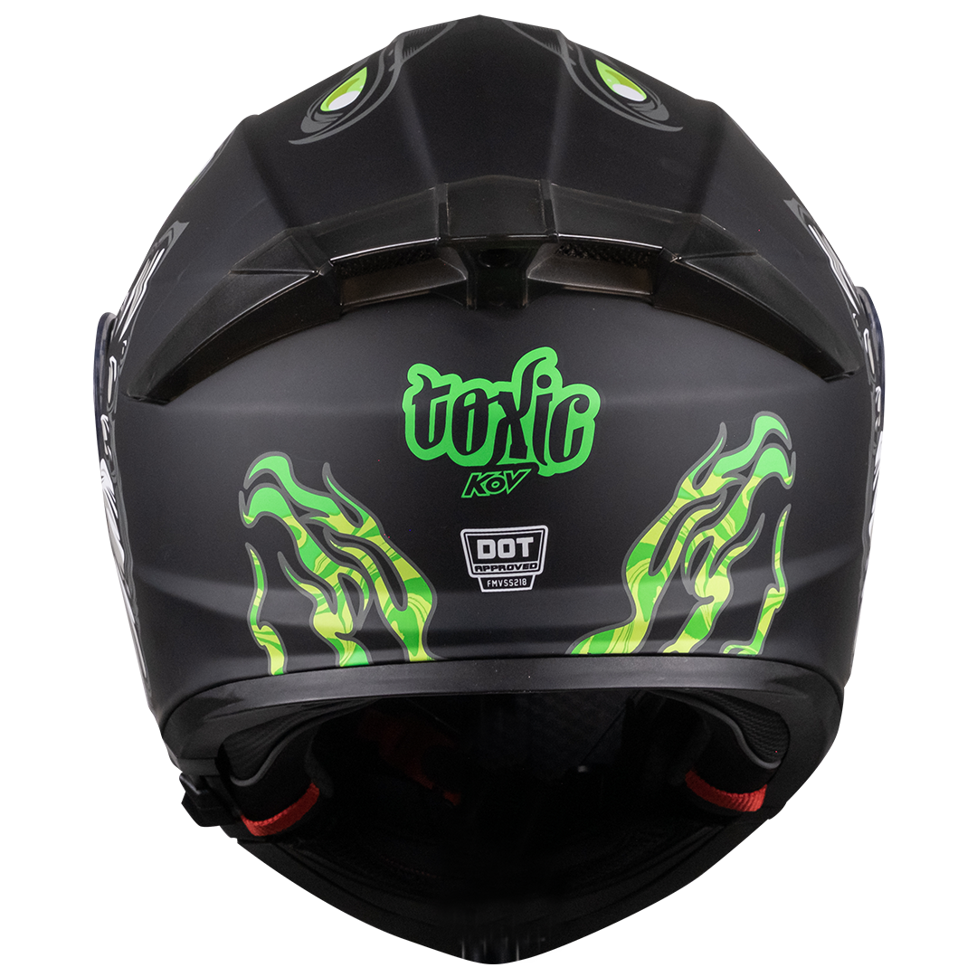 CASCO THUNDER TOXIC NEGRO (Fluorescente) Cascos KOV + de motociclista