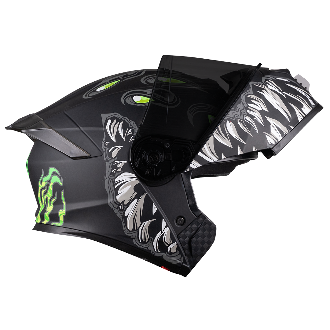 CASCO THUNDER TOXIC NEGRO (Fluorescente) Cascos KOV + de motociclista