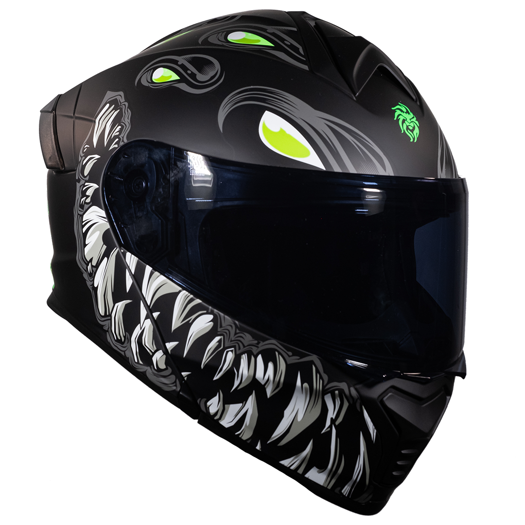 CASCO THUNDER TOXIC NEGRO (Fluorescente) Cascos KOV + de motociclista