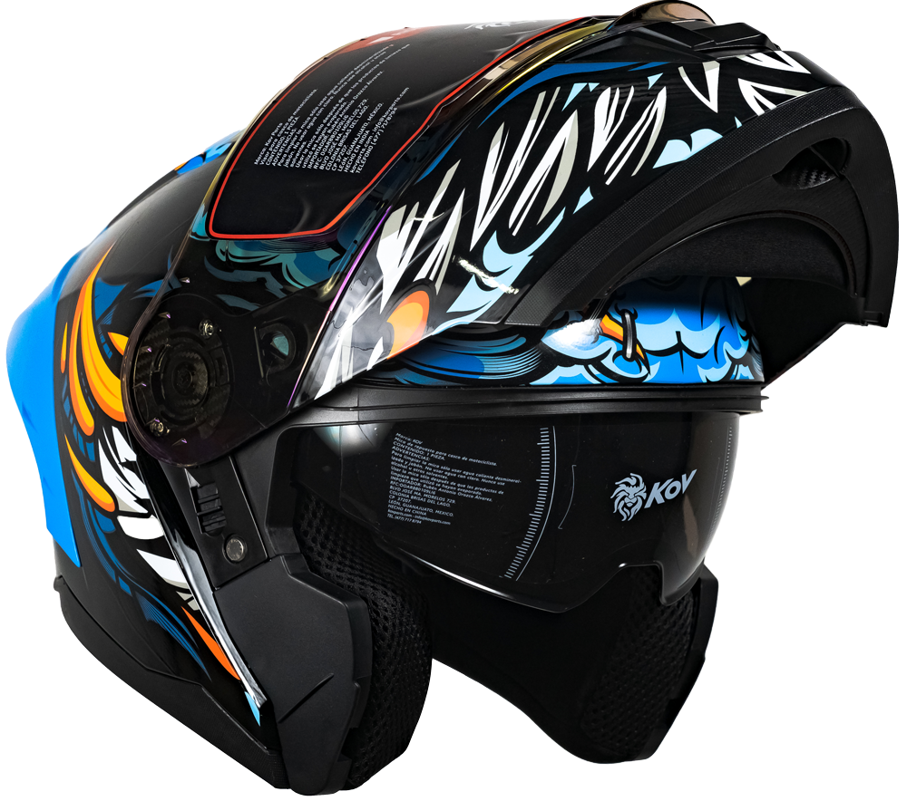 CASCO RUSH BRAINY AZUL Cascos KOV + de motociclista