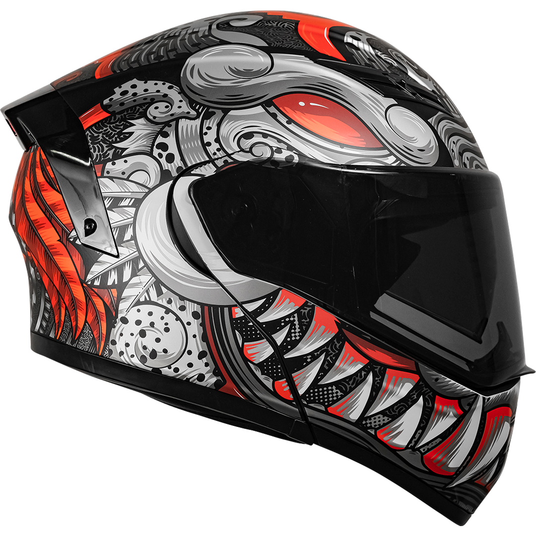 CASCO ESTELAR BALAM ROJO CON LUZ LED Cascos KOV + de motociclista