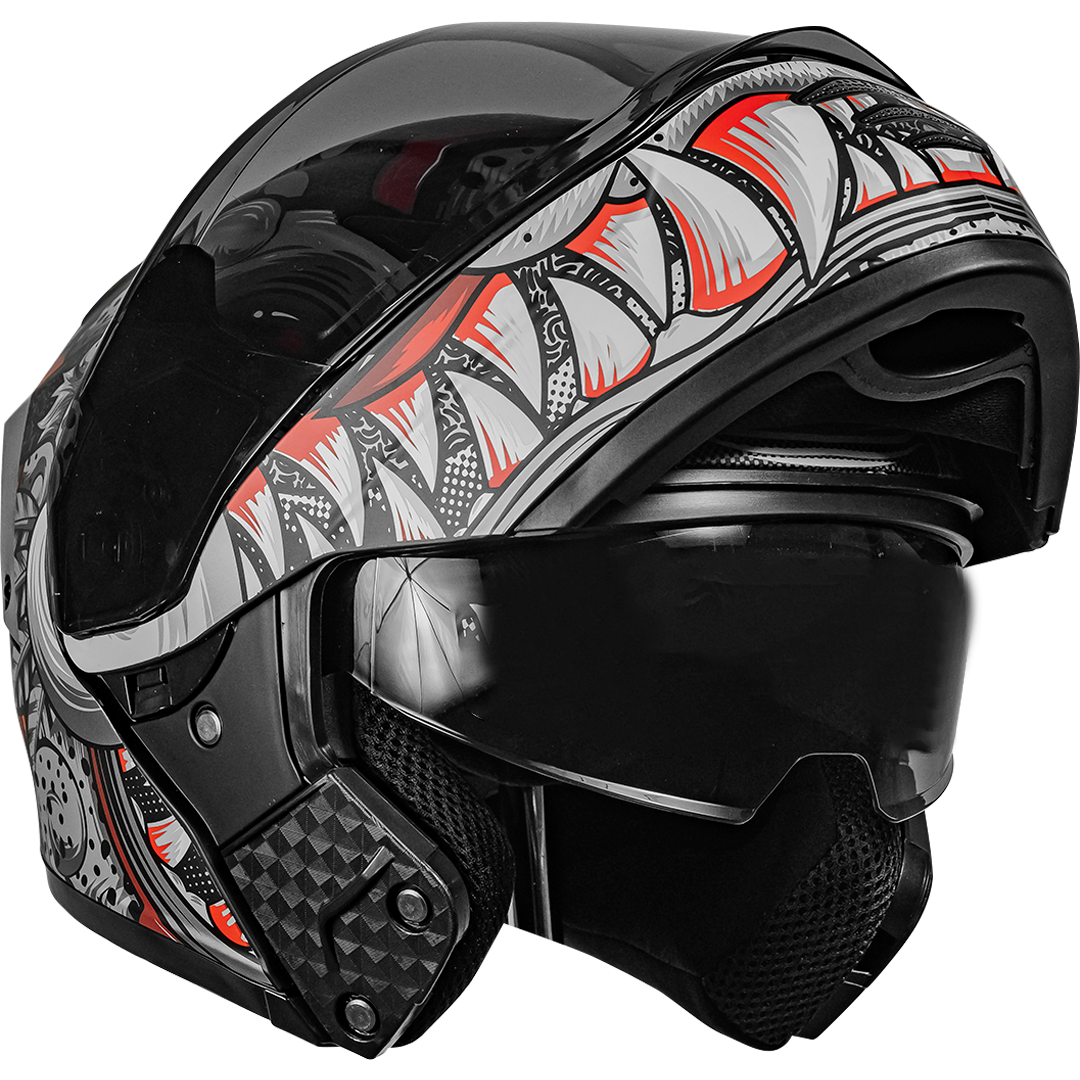 CASCO ESTELAR BALAM ROJO CON LUZ LED Cascos KOV + de motociclista