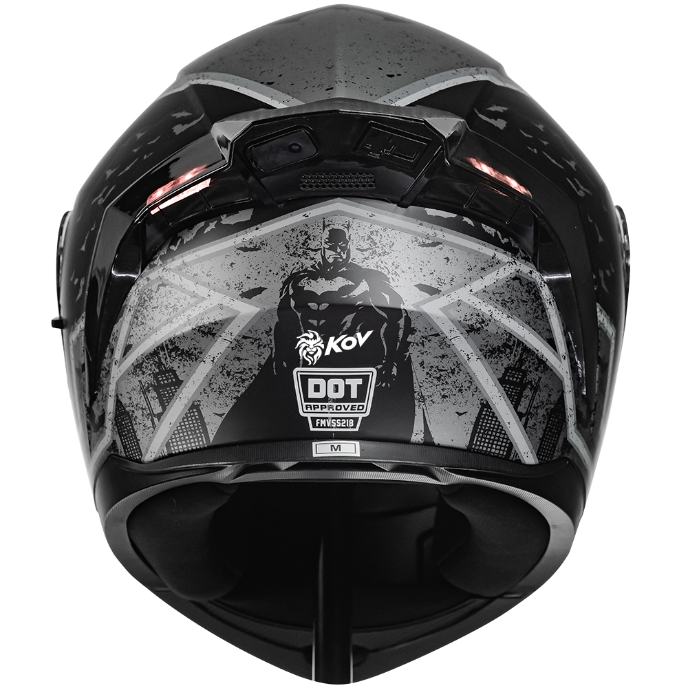 CASCO ZERO DC BATMAN GRIS ABATIBLE Cascos KOV + de motociclista