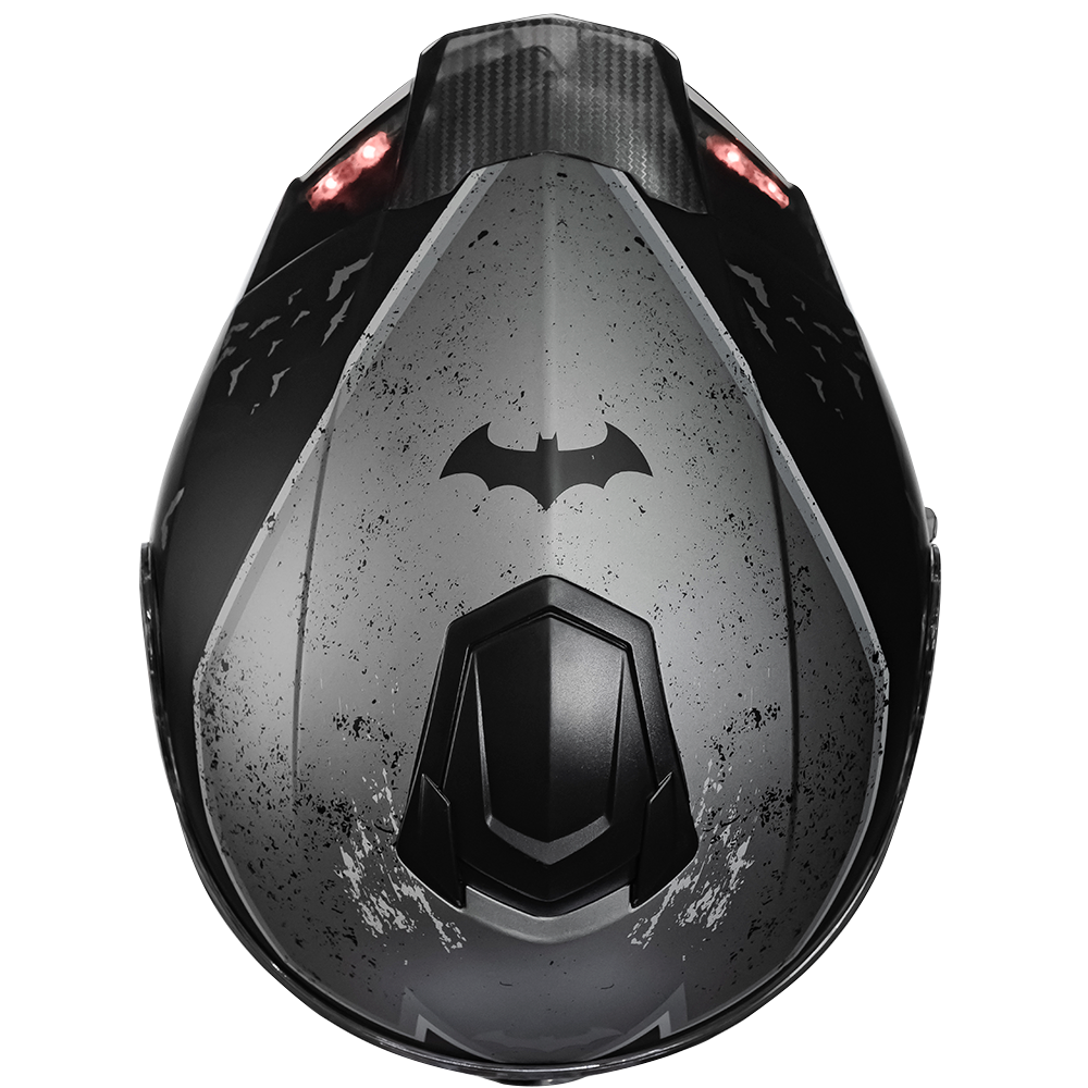 CASCO ZERO DC BATMAN GRIS ABATIBLE Cascos KOV + de motociclista