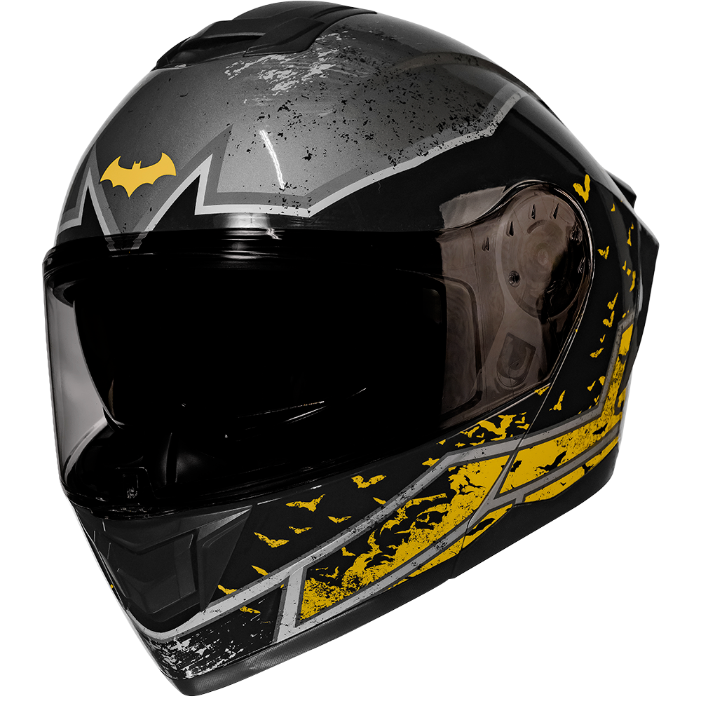 CASCO ZERO DC BATMAN AMARILLO ABATIBLE Cascos KOV + de motociclista