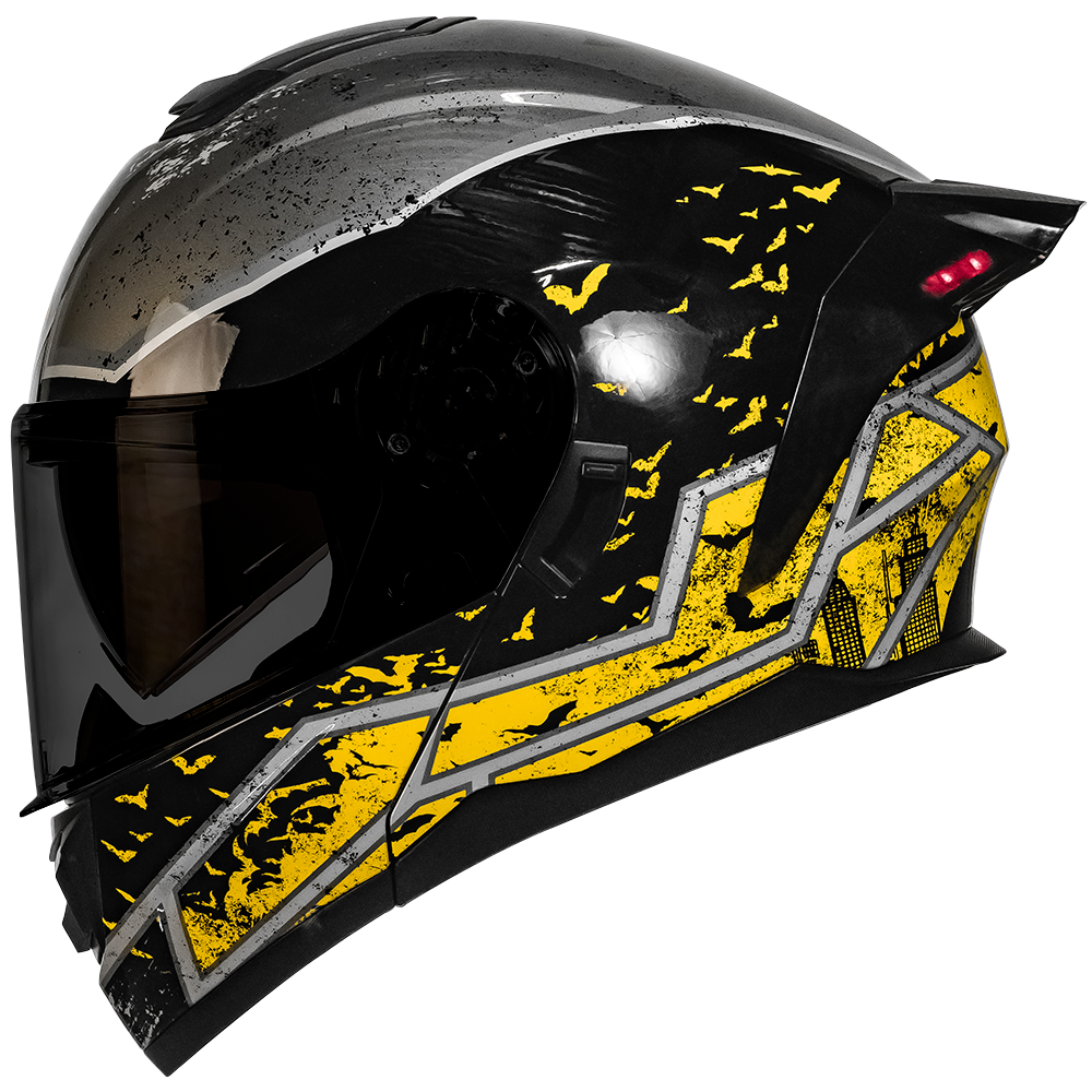 CASCO ZERO DC BATMAN AMARILLO ABATIBLE Cascos KOV + de motociclista