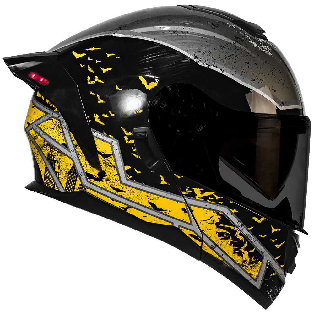 CASCO ZERO DC BATMAN AMARILLO ABATIBLE Cascos KOV + de motociclista