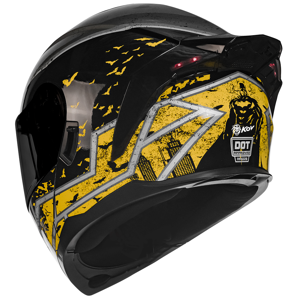 CASCO ZERO DC BATMAN AMARILLO ABATIBLE Cascos KOV + de motociclista