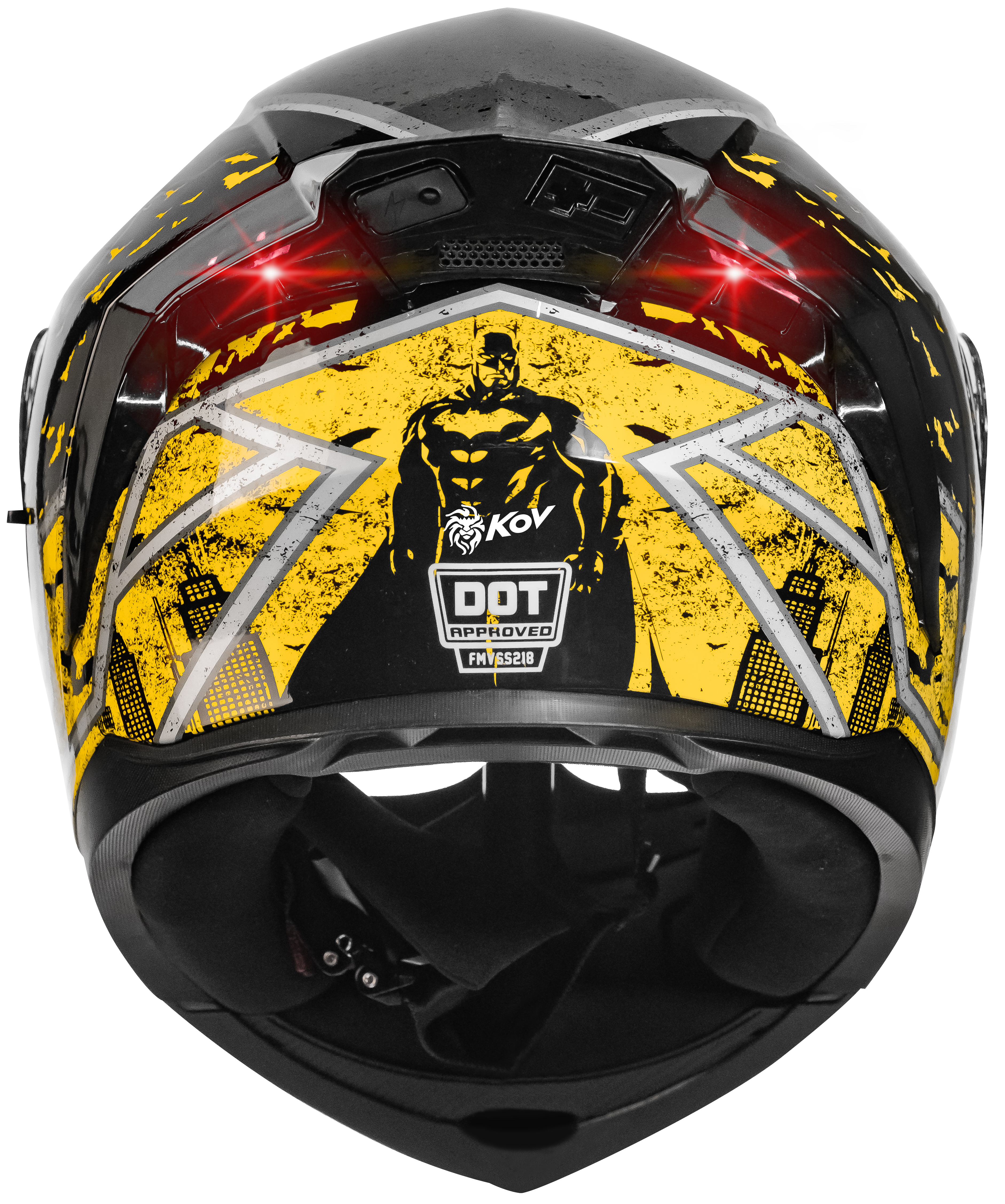 CASCO ZERO DC BATMAN AMARILLO ABATIBLE Cascos KOV + de motociclista