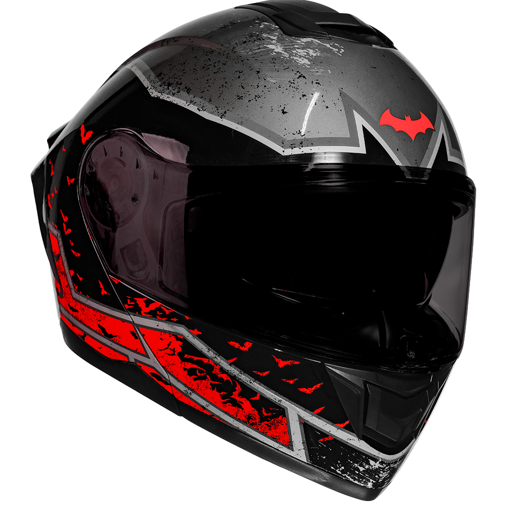 CASCO ZERO DC BATMAN ROJO ABATIBLE Cascos KOV + de motociclista