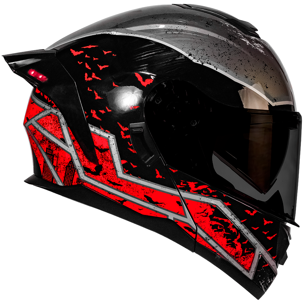 CASCO ZERO DC BATMAN ROJO ABATIBLE Cascos KOV + de motociclista