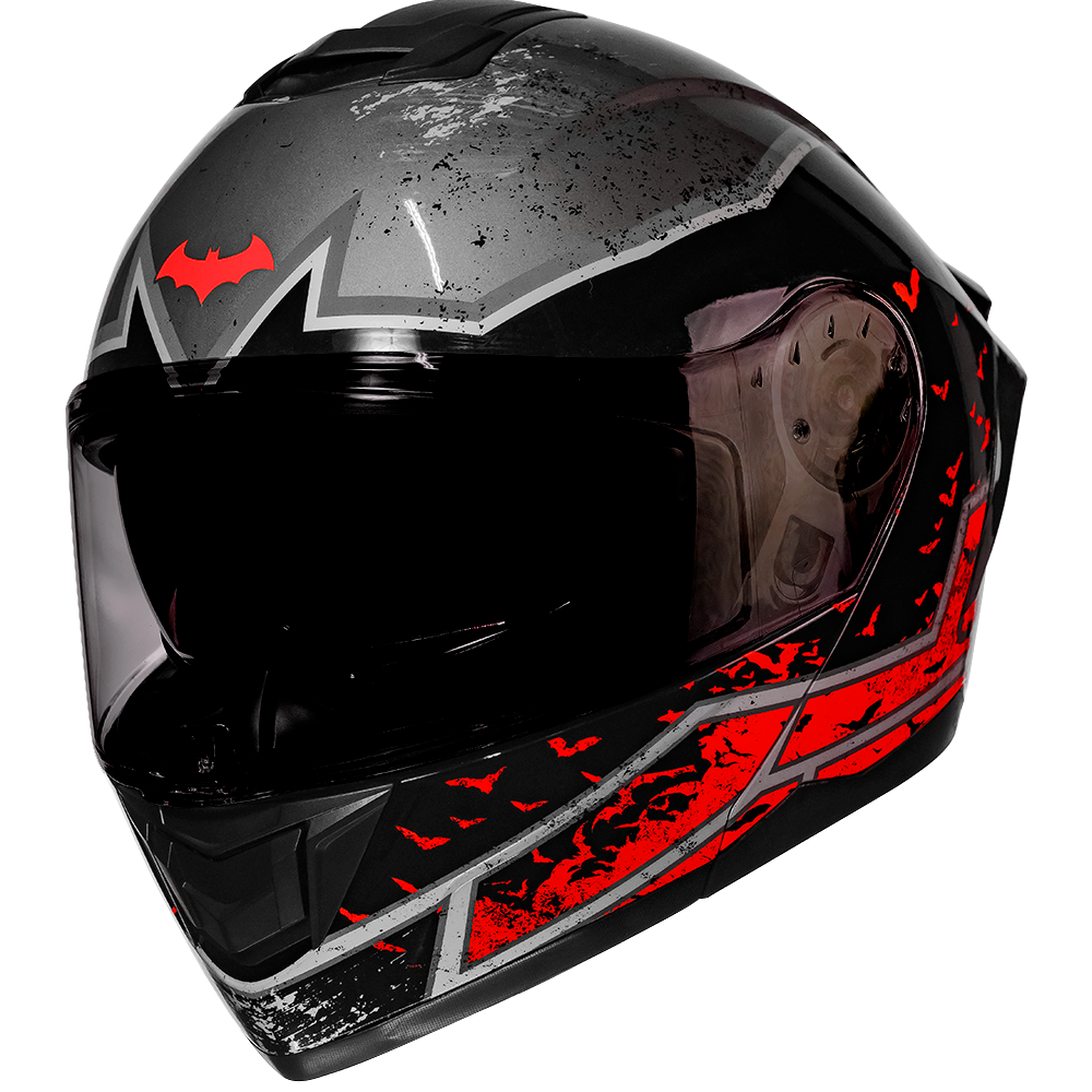 CASCO ZERO DC BATMAN ROJO ABATIBLE Cascos KOV + de motociclista