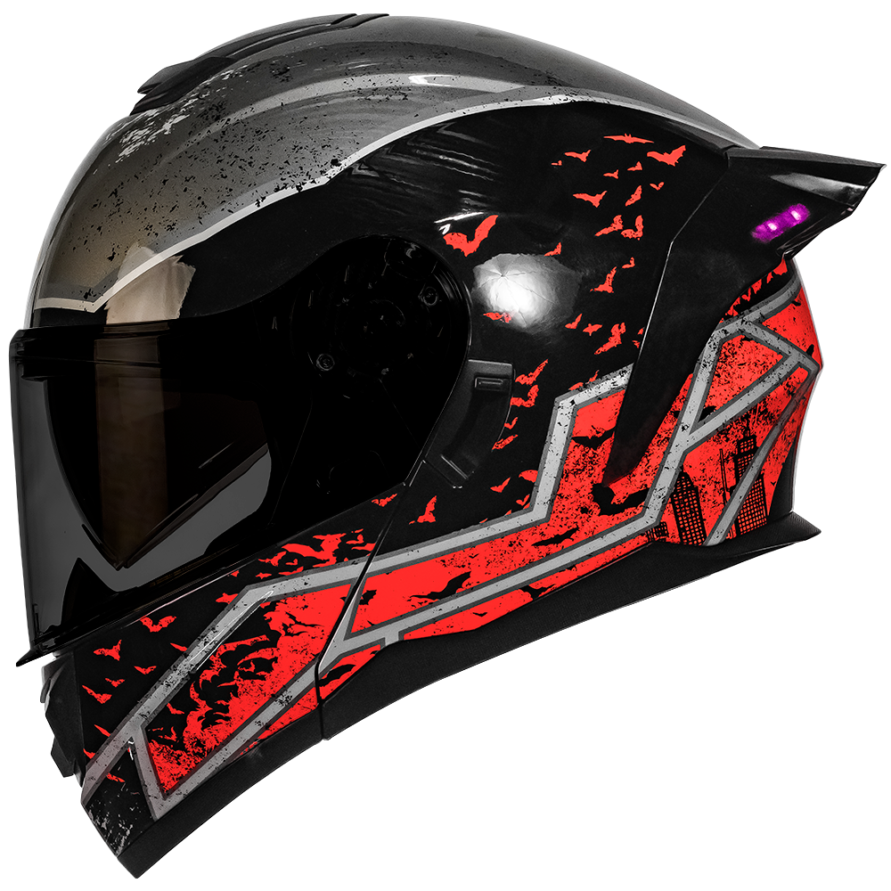 CASCO ZERO DC BATMAN ROJO ABATIBLE Cascos KOV + de motociclista