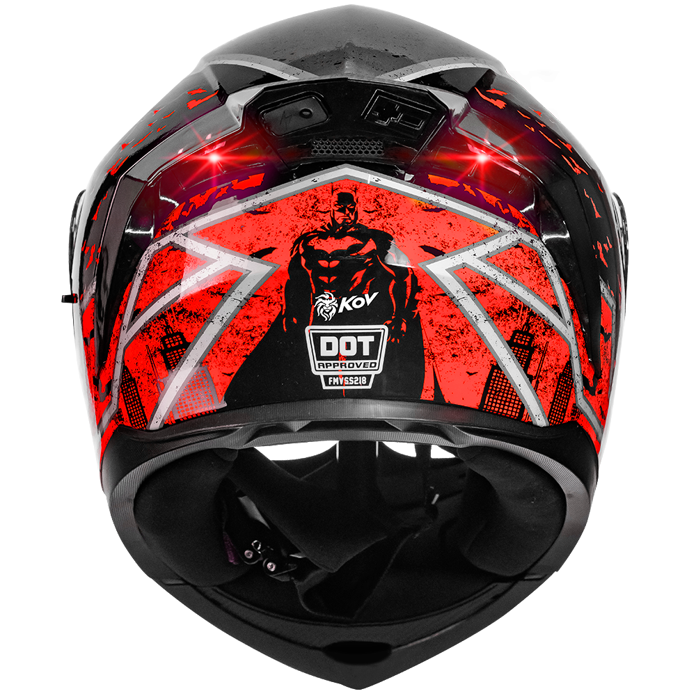 CASCO ZERO DC BATMAN ROJO ABATIBLE Cascos KOV + de motociclista