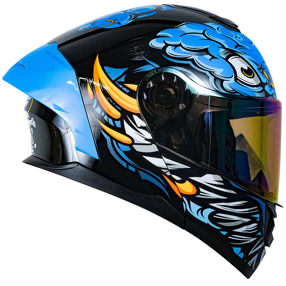 CASCO RUSH BRAINY AZUL Cascos KOV + de motociclista
