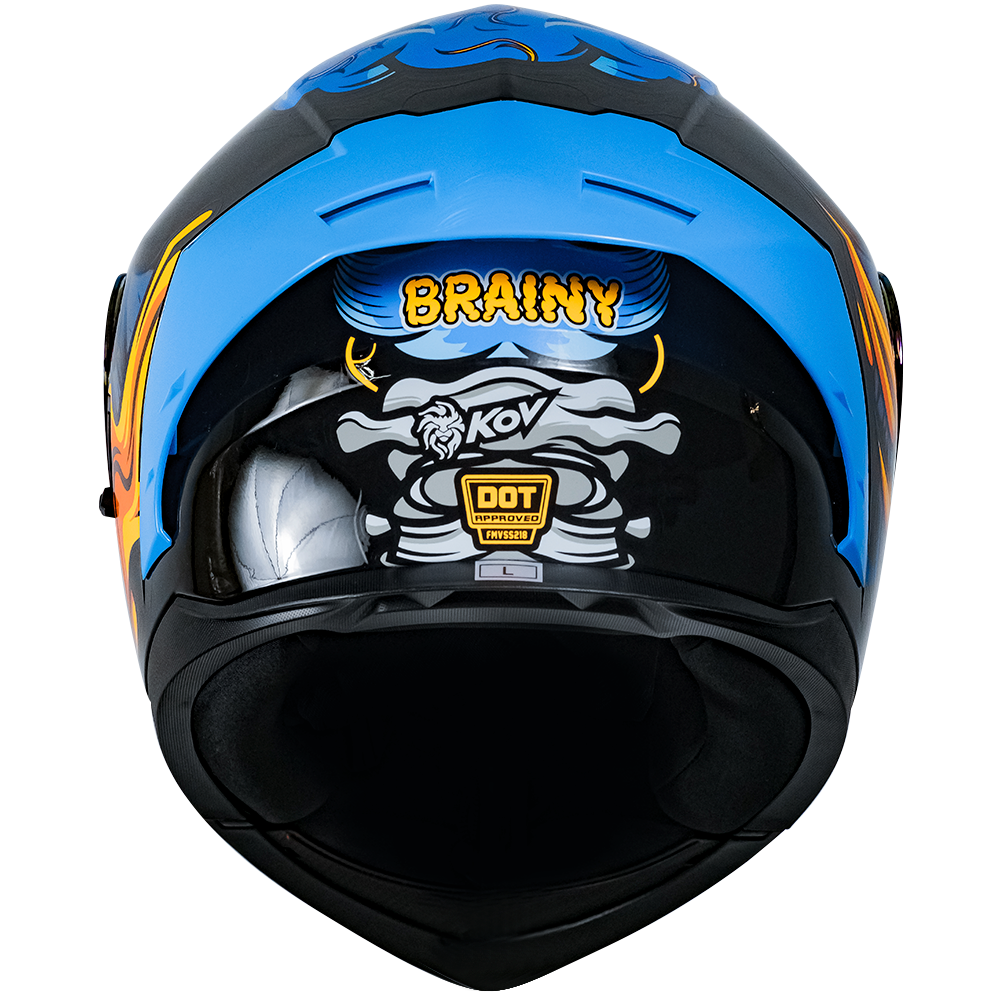 CASCO ZERO RUSH BRAINY AZUL Cascos KOV + de motociclista