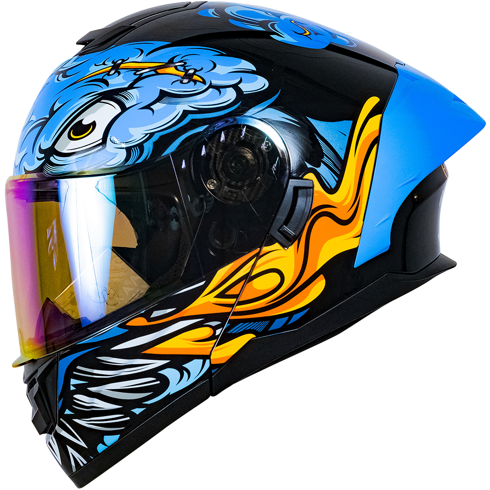 CASCO RUSH BRAINY AZUL Cascos KOV + de motociclista