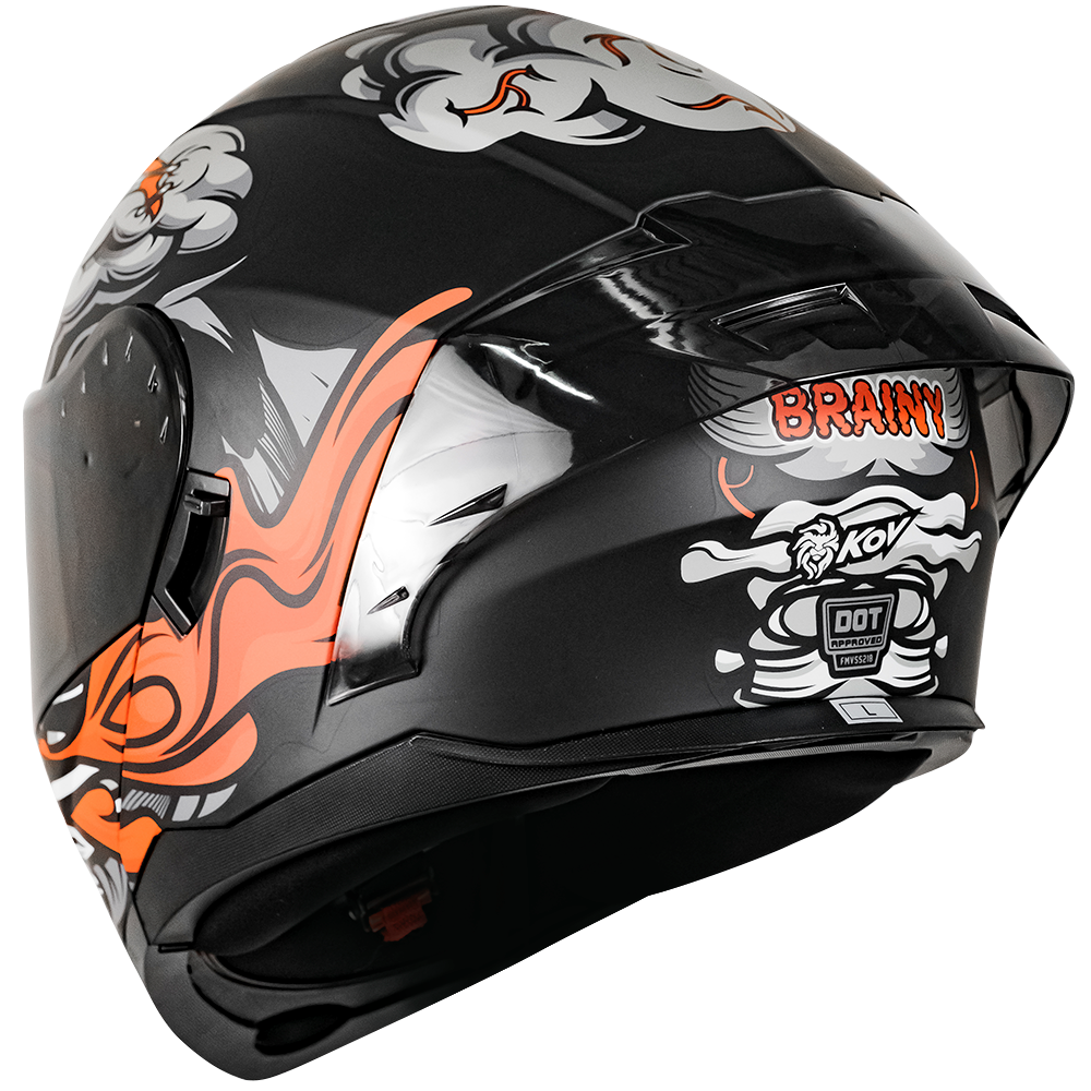 CASCO RUSH BRAINY GRIS Cascos KOV + de motociclista