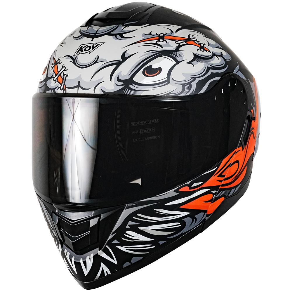 CASCO RUSH BRAINY GRIS Cascos KOV + de motociclista