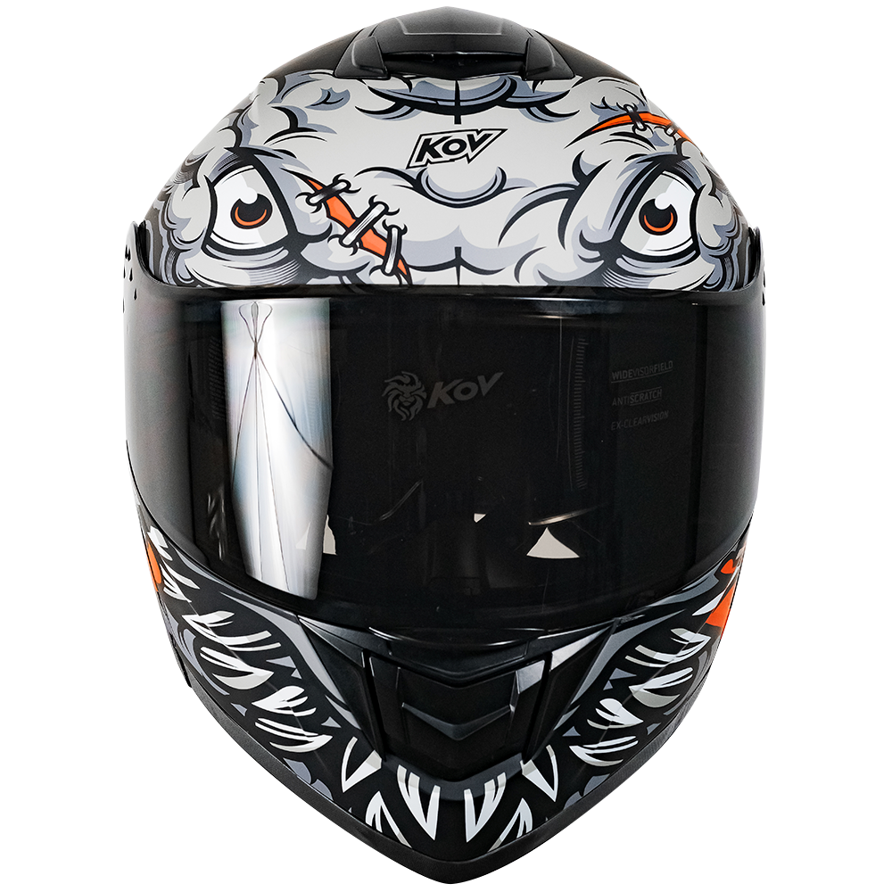 CASCO RUSH BRAINY GRIS Cascos KOV + de motociclista
