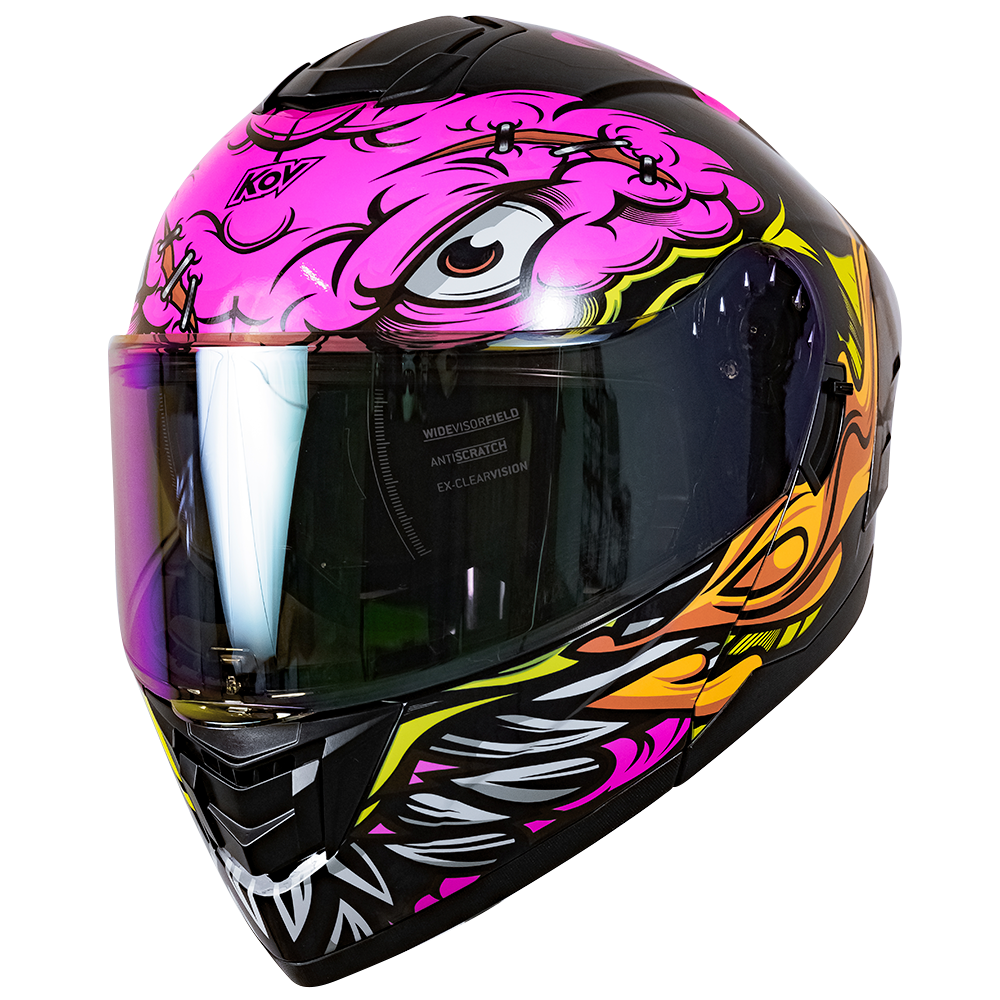 CASCO RUSH BRAINY ROSA Cascos KOV + de motociclista