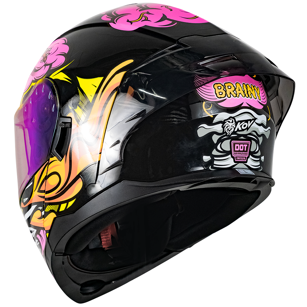 CASCO RUSH BRAINY ROSA Cascos KOV + de motociclista