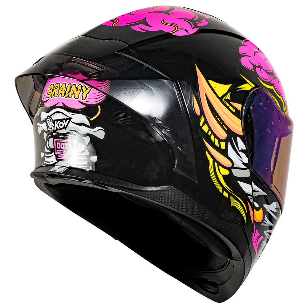 CASCO RUSH BRAINY ROSA Cascos KOV + de motociclista