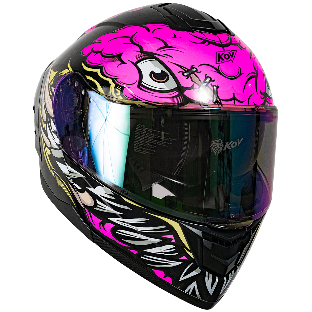 CASCO RUSH BRAINY ROSA Cascos KOV + de motociclista
